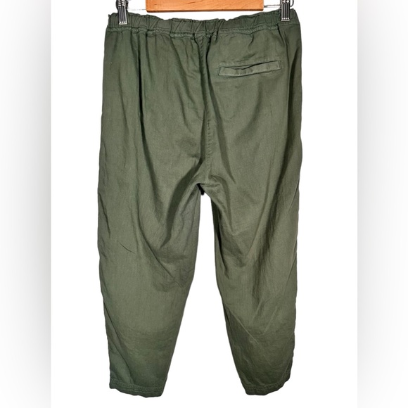 Eileen Fisher Tapered Organic Cotton Crop Pants Size XS Color Olive - Picture 3 of 13
